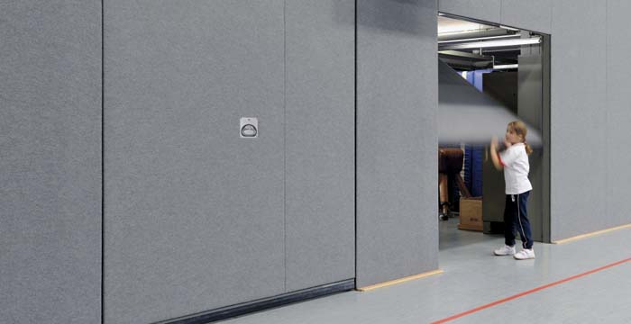 Sports hall doors