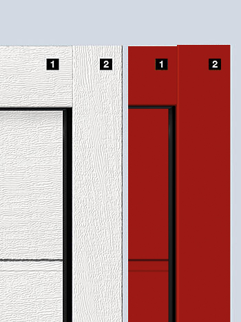 Matching appearance of frames and door leaves